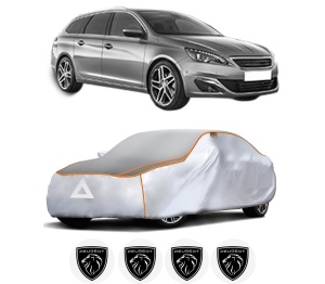 Husa Prelata Antigrindina Auto PEUGEOT 308 SW II (LC_, LJ_, LR_, LX_, L4_) din 2014-2021, Protectie auto contra intemperiilor la grindina, Waterproof, 4x Stickere auto PEUGEOT - Img 2