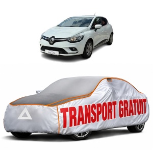 Husa Prelata Antigrindina Auto RENAULT CLIO V (B7_) din 2019-2022, Protectie auto contra intemperiilor la grindina, Waterproof, 4x Stickere auto RENAULT