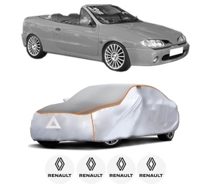Husa Prelata Antigrindina Auto RENAULT MEGANE I Cabriolet (EA0/1_) din 1996-2003, Protectie auto contra intemperiilor la grindina, Waterproof, 4x Stickere auto RENAULT - Img 2