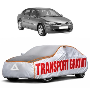 Husa Prelata Antigrindina Auto RENAULT MEGANE II Saloon (LM0/1_) din 2003-2010, Protectie auto contra intemperiilor la grindina, Waterproof, 4x Stickere auto RENAULT