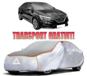 Husa Prelata Antigrindina Auto RENAULT MEGANE IV Saloon din 2016-2019, Protectie auto contra intemperiilor la grindina, Waterproof, 4x Stickere auto RENAULT