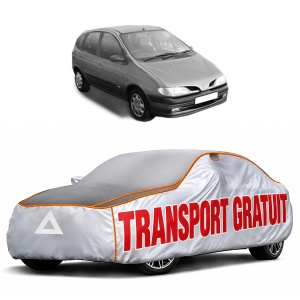 Husa Prelata Antigrindina Auto RENAULT MEGANE Scénic (JA0/1_) din 1996-1999, Protectie auto contra intemperiilor la grindina, Waterproof, 4x Stickere auto RENAULT
