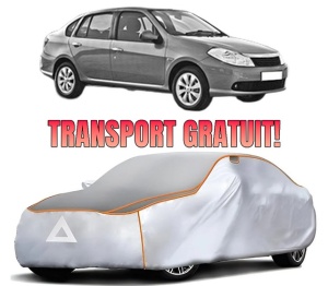 Husa Prelata Antigrindina Auto RENAULT THALIA II (LU_) din 2008-2014, Protectie auto contra intemperiilor la grindina, Waterproof, 4x Stickere auto RENAULT