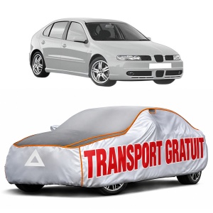 Husa Prelata Antigrindina Auto SEAT LEON (1M1) din 1999-2006, Protectie auto contra intemperiilor la grindina, Waterproof, 4x Stickere auto SEAT