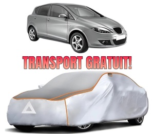 Husa Prelata Antigrindina Auto SEAT TOLEDO III (5P2) din 2004-2009, Protectie auto contra intemperiilor la grindina, Waterproof, 4x Stickere auto SEAT