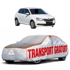 Husa Prelata Antigrindina Auto SKODA FABIA III Praktik (NJ5) din 2014-2022, Protectie auto contra intemperiilor la grindina, Waterproof, 4x Stickere auto SKODA