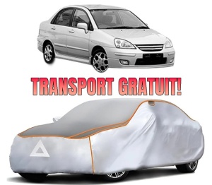 Husa Prelata Antigrindina Auto SUZUKI LIANA (ER, RH_) din 2002-2007, Protectie auto contra intemperiilor la grindina, Waterproof, 4x Stickere auto SUZUKI