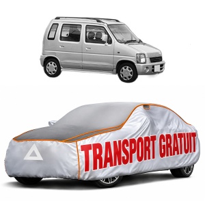 Husa Prelata Antigrindina Auto SUZUKI WAGON R+ Hatchback (EM) din 1998-2000, Protectie auto contra intemperiilor la grindina, Waterproof, 4x Stickere auto SUZUKI