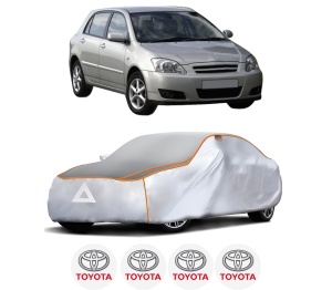 Husa Prelata Antigrindina Auto TOYOTA COROLLA (_E12_) din 2001-2007, Protectie auto contra intemperiilor la grindina, Waterproof, 4x Stickere auto TOYOTA - Img 2
