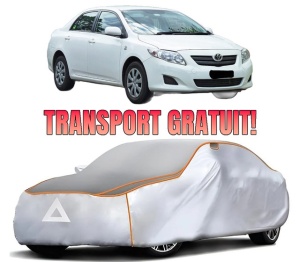 Husa Prelata Antigrindina Auto TOYOTA COROLLA Saloon (_E15_) din 2006-2014, Protectie auto contra intemperiilor la grindina, Waterproof, 4x Stickere auto TOYOTA