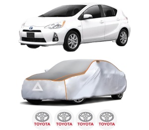 Husa Prelata Antigrindina Auto TOYOTA PRIUS C (NHP10_) din 2011, Protectie auto contra intemperiilor la grindina, Waterproof, 4x Stickere auto TOYOTA - Img 2