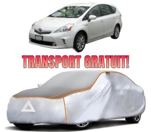 Husa Prelata Antigrindina Auto TOYOTA PRIUS PLUS (_W4_) din 2011, Protectie auto contra intemperiilor la grindina, Waterproof, 4x Stickere auto TOYOTA