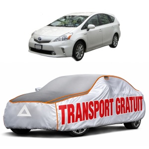 Husa Prelata Antigrindina Auto TOYOTA PRIUS PLUS (_W4_) din 2011, Protectie auto contra intemperiilor la grindina, Waterproof, 4x Stickere auto TOYOTA