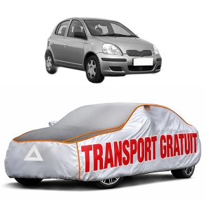 Husa Prelata Antigrindina Auto TOYOTA YARIS (_P1_) din 1999-2005, Protectie auto contra intemperiilor la grindina, Waterproof, 4x Stickere auto TOYOTA
