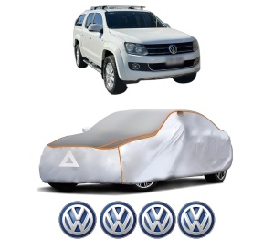 Husa Prelata Antigrindina Auto Volskwagen AMAROK Platform/Chassis (S1B, S6B, S7B) din 2011-2022, Protectie auto contra intemperiilor la grindina, Waterproof, 4x Stickere auto Volskwagen - Img 2