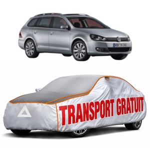 Husa Prelata Antigrindina Auto Volskwagen GOLF VAN VI Variant (AJ5) din 2009-2014, Protectie auto contra intemperiilor la grindina, Waterproof, 4x Stickere auto Volskwagen
