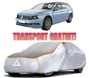 Husa Prelata Antigrindina Auto Volskwagen PASSAT B8 Variant (3G5, CB5) din 2014-2024, Protectie auto contra intemperiilor la grindina, Waterproof, 4x Stickere auto Volskwagen
