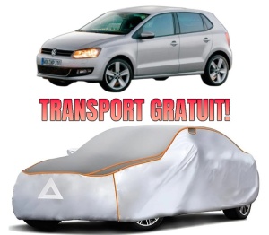 Husa Prelata Antigrindina Auto Volskwagen POLO Van V (6R1, 6C1) din 2009-2017, Protectie auto contra intemperiilor la grindina, Waterproof, 4x Stickere auto Volskwagen