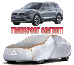 Husa Prelata Antigrindina Auto Volskwagen TIGUAN ALLSPACE (BW2, BJ2) din 2017-2021, Protectie auto contra intemperiilor la grindina, Waterproof, 4x Stickere auto Volskwagen