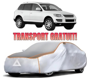 Husa Prelata Antigrindina Auto Volskwagen TOUAREG (7LA, 7L6, 7L7) din 2002-2010, Protectie auto contra intemperiilor la grindina, Waterproof, 4x Stickere auto Volskwagen