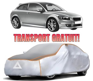 Husa Prelata Antigrindina Auto VOLVO C30 (533) din 2006-2012, Protectie auto contra intemperiilor la grindina, Waterproof, 4x Stickere auto VOLVO