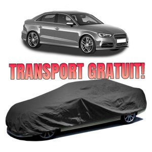 Husa prelata auto pentru AUDI A3 Limousine (8VS, 8VM) 2013 - 2020, culoare negru, material textil impermeabil, rezistanta la intemperii praf UV, CARPASSION Husa Protectie