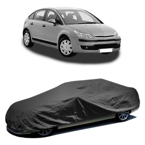 Husa prelata auto pentru CITROEN C4 I (LC_) 2004 - 2012, culoare negru, material textil impermeabil, rezistanta la intemperii praf UV, CARPASSION Husa Protectie - Img 2