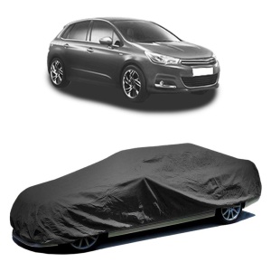 Husa prelata auto pentru CITROEN C4 II (NC_) 2009 - 2018, culoare negru, material textil impermeabil, rezistanta la intemperii praf UV, CARPASSION Husa Protectie - Img 2