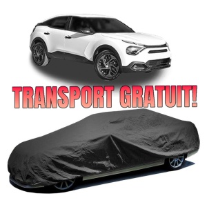 Husa prelata auto pentru CITROEN C4 III (BA_, BB_, BC_) 2020, culoare negru, material textil impermeabil, rezistanta la intemperii praf UV, CARPASSION Husa Protectie