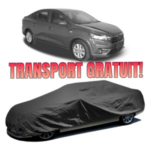 Husa prelata auto pentru DACIA LOGAN III (3K_) 2021, culoare negru, material textil, impermeabila, CarPassion