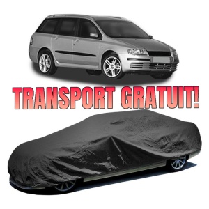 Husa prelata auto pentru FIAT STILO Multi Wagon (192_) 2003 - 2008, culoare negru, material textil impermeabil, rezistanta la intemperii praf UV, CARPASSION Husa Protectie