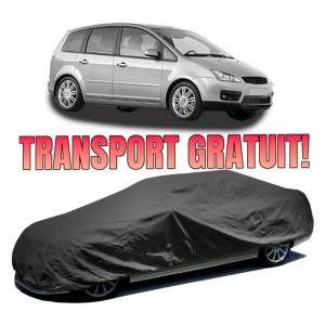 Husa prelata auto pentru FORD FOCUS C-MAX (DM2) 2003 - 2007, culoare negru, material textil impermeabil, rezistanta la intemperii praf UV, CARPASSION Husa Protectie