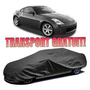 Husa prelata auto pentru NISSAN 350Z Coupe (Z33) 2002 - 2008, culoare negru, material textil impermeabil, rezistanta la intemperii praf UV, CARPASSION Husa Protectie
