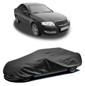 Husa prelata auto pentru NISSAN ALMERA Classic (B10) 2006, culoare negru, material textil impermeabil, rezistanta la intemperii praf UV, CARPASSION Husa Protectie - Img 2