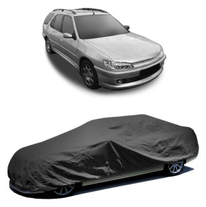 Husa prelata auto pentru PEUGEOT 306 Estate Van (N_, 7_) 1997 - 2000, culoare negru, material textil impermeabil, rezistanta la intemperii praf UV, CARPASSION Husa Protectie - Img 2