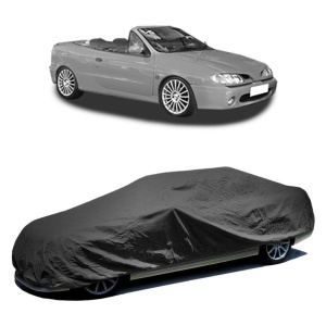 Husa prelata auto pentru RENAULT MEGANE I Cabriolet (EA0/1_) 1996 - 2003, culoare negru, material textil impermeabil, rezistanta la intemperii praf UV, CARPASSION Husa Protectie - Img 2