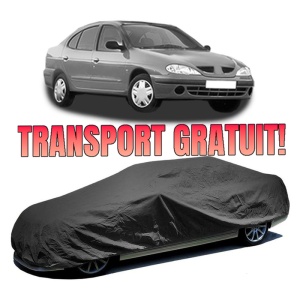 Husa prelata auto pentru RENAULT MEGANE I Classic (LA0/1_) 1996 - 2008, culoare negru, material textil impermeabil, rezistanta la intemperii praf UV, CARPASSION Husa Protectie