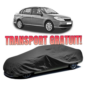 Husa prelata auto pentru RENAULT THALIA II (LU_) 2008 - 2014, culoare negru, material textil impermeabil, rezistanta la intemperii praf UV, CARPASSION Husa Protectie