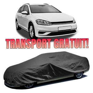 Husa prelata auto pentru Volkswagen Golf VAN VII Variant (BA5) 2013 - 2017, culoare negru, material textil impermeabil, rezistanta la intemperii praf UV, CARPASSION Husa Protectie