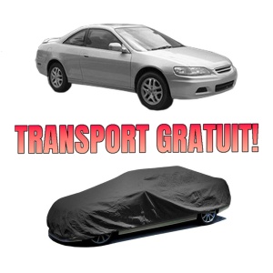 Husa tip prelata auto HONDA ACCORD VI Coupe (CG) din 1998-2003, Culoare Negru, material textil impermeabil, rezistanta la intemperii praf UV, CARPASSION Husa Protectie, 4 Stickere auto cu HONDA