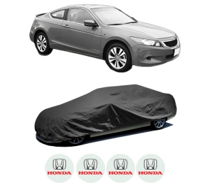 Husa tip prelata auto HONDA ACCORD VIII (CP) din 2008-2012, Culoare Negru, material textil impermeabil, rezistanta la intemperii praf UV, CARPASSION Husa Protectie, 4 Stickere auto cu HONDA - Img 2