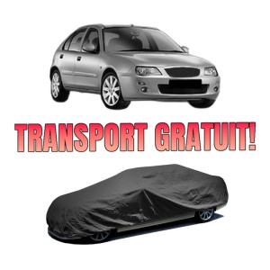 Husa tip prelata auto ROVER 25 I Hatchback (RF) din 1999-2005, Culoare Negru, material textil impermeabil, rezistanta la intemperii praf UV, CARPASSION Husa Protectie, 4 Stickere auto cu ROVER