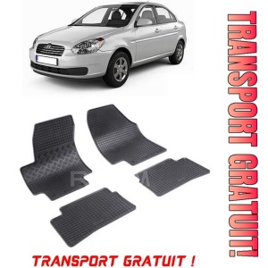 Hyundai Accent, Sedan, fabricat din 2006 - 2010, set covorase auto dedicate, din cauciuc 100% Premium - Transport Gratuit