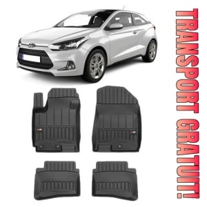 Hyundai I20 II, Hatchback, Din 12.2014 - 07.2020 , Set Covorase Auto Tip Tavita Premium 3D, din cauciuc
