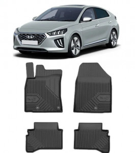 Hyundai Ioniq Hybrid Din 10.2016 - 06.2022, Hatchback , Set Covorase Auto Tip Tavita Premium 3D, din cauciuc accesorii pentru autoturismul tau - masina v168709