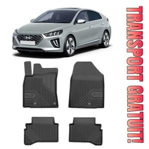 Hyundai Ioniq Hybrid Din 10.2016 - 06.2022, Hatchback , Set Covorase Auto Tip Tavita Premium 3D, din cauciuc