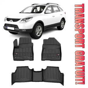 Hyundai Kona Electric, Suv, Din 08.2018 - 10.2021 , Set Covorase Auto Tip Tavita Premium 3D, din cauciuc