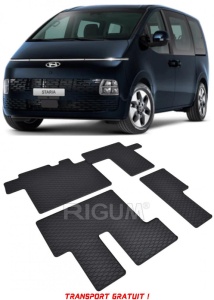 Hyundai Staria set covorase auto dedicate, din cauciuc dedicate Hyundai Staria fabricatie 2022 - prezent, caroserie van, randul 2 si randul 3, 9 locuri - Transport Gratuit accesorii pentru autoturismul tau - masina v39258