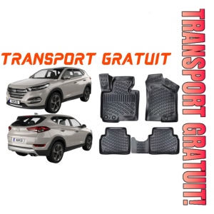 Hyundai Tucson II 2010-2015 Set 4 covorase auto din cauciuc tip tavita premium line 3D - Transport Gratuit!