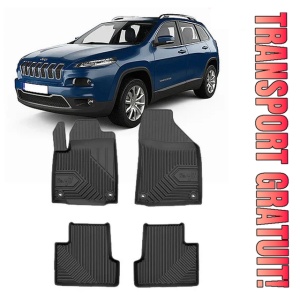 Jeep Cherokee V Din 2013 - Prezent, Suv , Set Covorase Auto Tip Tavita Premium 3D, din cauciuc